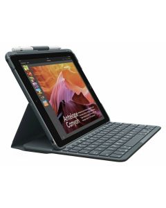 Logitech Slim Folio With Integrated Bluetooth Keyboard for iPad (5th and 6th Gen)- Black
