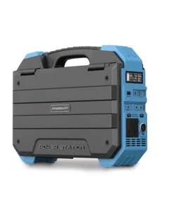 Powerology 600w 192000mah Portable Generator Integrated Solar Panel - Blue