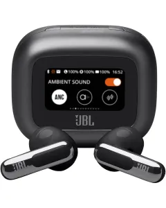 JBL LIVE FLEX 3 TRUE WIRELESS NOISE CANCELLING EARBUDS WITH DISPLAY - BLACK