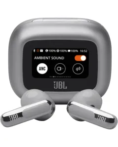 Jbl Live Flex 3 True Wireless Noise Cancelling Earbuds With Display - Silver