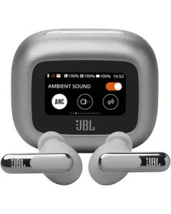 Jbl Live Beam 3 Noise Cancelling True Wireless Earbuds With Display - Silver