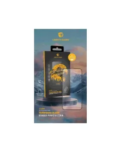 Liberty Guard 2.5d Full Cover Clear Black Edge 3rd Generation Triple Reinforced Glass With Applicator For Iphone 16 Pro Max - 6.9 Inch