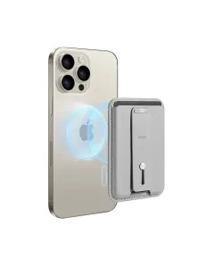 Esr Magsafe Leather Grip Magnetic Wallet - Light Gray