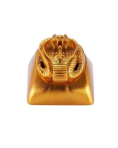 ZomoPlus Customized 3D GOLDEN COBRA Cherry MX Switches And Clones, Game And Movie Theme Metal Keycap With CNC Engraving (1u Size) For Mechanical Gaming Keyboard - Golden