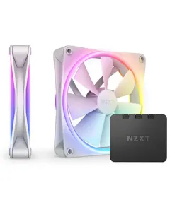 NZXT F140 RGB DUO 140mm Twin Pack Case Fan - White
