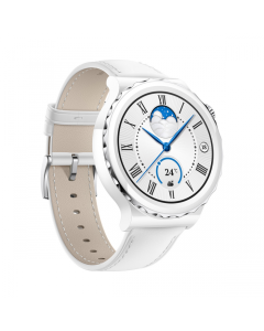 Huawei Watch GT3 Pro (FRIGGA-B19V) Smartwatch - White Leather Strap 43mm 