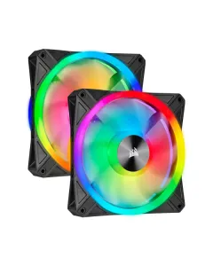 Corsair iCUE QL140 RGB 140mm PWM Dual Fan Kit with Lighting Node CORE