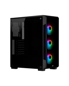 Corsair iCUE 220T RGB Tempered Glass Mid-Tower Smart Case - Black