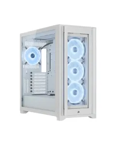 Corsair iCUE 5000X RGB QL Edition Mid-Tower ATX Case - True White