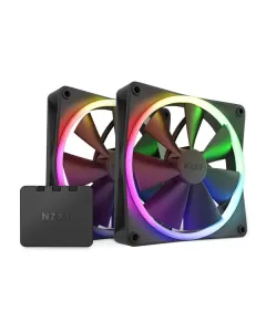 NZXT F140 RGB Twin Pack 2 x 140mm RGB Case Fans & Controller - Black