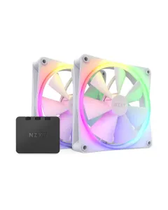 NZXT F140 RGB Twin Pack 2 x 140mm RGB Case Fans & Controller - White 32956