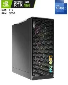 LENOVO LEGION T7 Intel Core i7 13700KF Processor, 32GB RAM, 1TB SSD, NVIDIA RTX 4080 16GB GDDR6X Graphics, Windows 11 Home