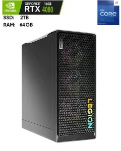 LENOVO LEGION T7 Intel Core i9 13900KF Processor, 64GB RAM, 2TB SSD, NVIDIA RTX 4080 16GB GDDR6X Graphics, Windows 11 Home