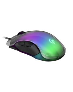 Porodo Gaming RGB 8D Crystal Shell Gaming  Mouse 12800 - Black
