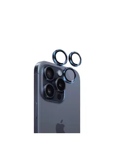 Eltoro Individual Ar Metal Rings Camera Lens Protector For Iphone 15 Pro/15 Pro Max - Blue