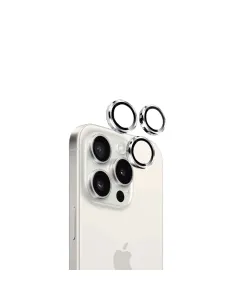 Eltoro Individual Ar Metal Rings Camera Lens Protector For Iphone 15 Pro/15 Pro Max - White