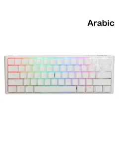 Ducky One 3 Mini - Blue Switch Rgb Hot-swap Wired Mechanical Keyboard - Pure White - Ar Layout