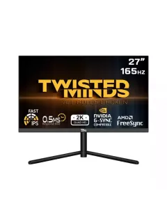 Twisted Minds 27'' Qhd Fast Ips, 165hz, 0.5ms, Hdmi 2.1, Hdr400 Rgb Gaming Monitor - Black