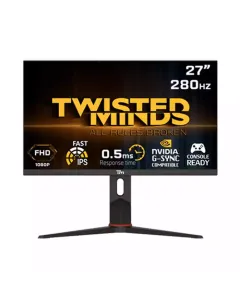 Twisted Minds 27'' Fhd Fast Ips, 280hz, 0.5ms, Hdmi 2.1, Hdr Adjustable Stand Gaming Monitor - Black