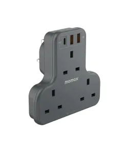 Momax ONEPLUG PD20W 2A1C 3 outlet T strip - Grey
