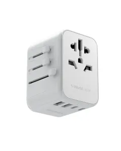 Momax 1-World PD35W 5 ports + AC Travel Adapter - White