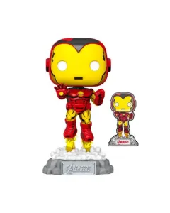 Funko Pop! Marvel: A60 - Comic Iron Man w/ Pin (Exc)