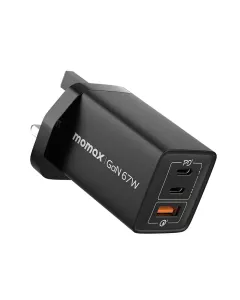 Momax OnePlug 67W 3-Port GaN Charger - Black
