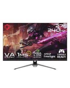GAMEON GOP27FHD240VA 27" FHD, 240Hz, 1ms (1920x1080) Flat VA Gaming Monitor With G-Sync & Free Sync (HDMI 2.1 Console Compatible) - Black