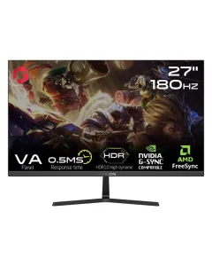 GAMEON GOPS27180VA 27" FHD, 180Hz, 0.5 ms, HDMI 2.0 Gaming Monitor (Adaptive Sync and G-Sync Compatible) Fast VA