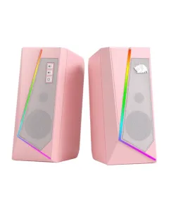 Redragon Gs520 Rgb Desktop Speakers, 2.0 Channel Pc Computer Stereo Speaker - Pink