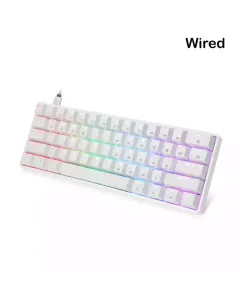 Skyloong Gk61 Wired Abs White Mechanical Gaming Keyboard - Switches Blue
