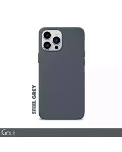 Goui Magnetic Cover With Magnetic Bar For Iphone 15 Pro 6.1-inch (Steel Grey)