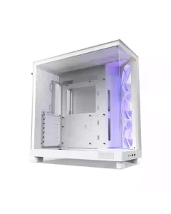 Nzxt H6 Flow Rgb Compact Dual-chamber Atx Mid Tower Case - White - 36334 CC-H61FW-R1