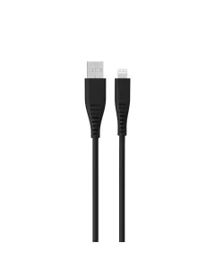 Goui Rubber Silicon Usb To Lightning Cable 1.5 Mts - Black