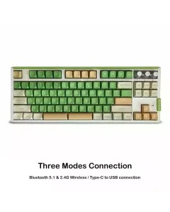 Skyloong Gk87 Three Modes Connection Mike-green Mechanical Gaming Keyboard - Switches Red (English)