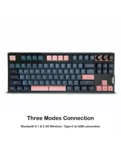 Skyloong Gk87 Three Modes Connection Blue-pink Mechanical Gaming Keyboard - Switches Red (English)