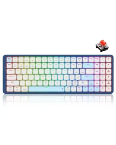 Redragon K684wb-rgb Eva Pro 3-mode Rgb Backlit Mechanical Gaming Keyboard English - Dust-proof Red 