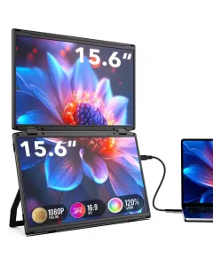 Gamvity M4 "15.6'' Portable Monitor - Full Hd 1080p & Triple Screen  Extender For Laptop/pc