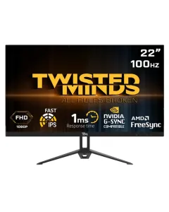 Twisted Minds 22" Fhd Ips 100hz 1ms Gaming Monitor - Black