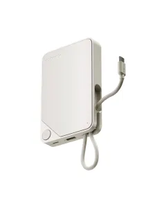 Momax 1-power X Power Bank 10000mah With Built-in Usb-c Cable - White