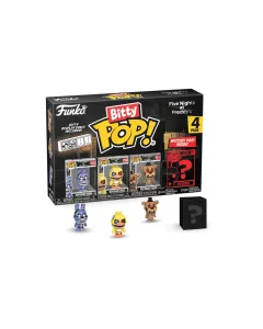 Pop Bitty 4 Pack: Fnaf- Nightmare Bonnie / Nightmare Chica / Nightmare Freddy / Mystery