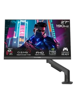 GAMEON GOM27FHD190IPSX MIDNIGHT PRO X SERIES 27" FHD, 190 HZ, MPRT 0.5 MS, FAST IPS GAMING MONITOR (SUPPORT PS5) WITH STAND - BLACK