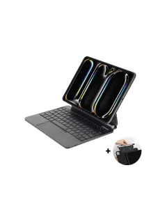 Sia Magnetic Keyboard 6 Lines Layout For Ipad Pro 13 Inch 2024 With Pencil Holder - Black (Ar/eng)