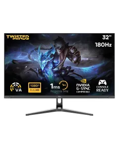 Twisted Minds Tm32fhd180va Blaze Series, Flat 31.5 Inch,1920x1080p Fhd, Va Panel, 180hz Refresh Rate, 1ms Response Time, Gaming Monitor