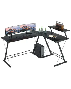 Gameon 3in1 L-shaped Slayer Ii Xl Series Gaming Desk - Black