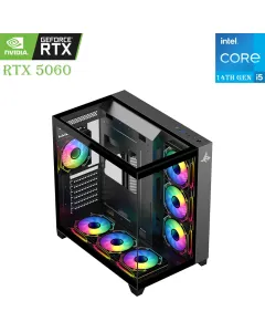 SHARX PROFIN Gaming PC – Intel Core i5 14th Gen | RTX 5060 8GB | 16GB DDR5 | 1TB NVMe SSD