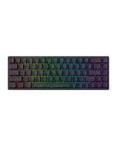 Skyloong Gk68 He Magnetic Wired Gaming Keyboard (Phantom Crystal White) Black Contour Keycaps