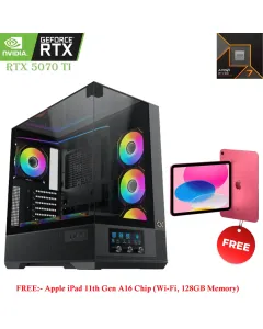 Gaming PC – Xigmatek Ryzen 7 9800X3D / RTX 5070 Ti / 32GB RAM / 2TB SSD With Free Ipad