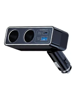 Powerology Brio 54w Multi-port Car Charger - Black