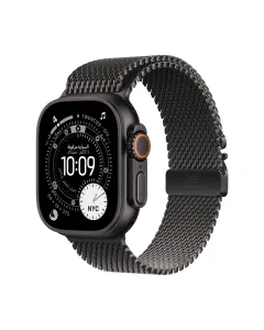 Apple Watch Ultra 3 GPS + Cellular 49mm Black Titanium Case with Black Titanium Milanese Loop - Medium